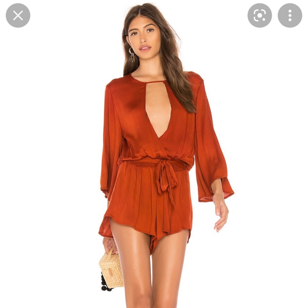 Revolve Blue Life Casey Romper in Phoenix Rising XS